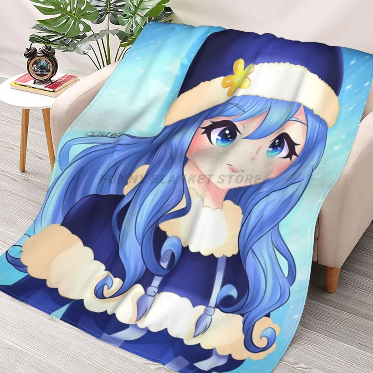 Фланелевое ультра-мягкое теплое покрывало для пикника Juvia - Fairy Tail бросает одеяло с коллажем 
Фланелевое ультра-мягкое теплое покрывало для пикника Juvia - Fairy Tail бросает одеяло с коллажем