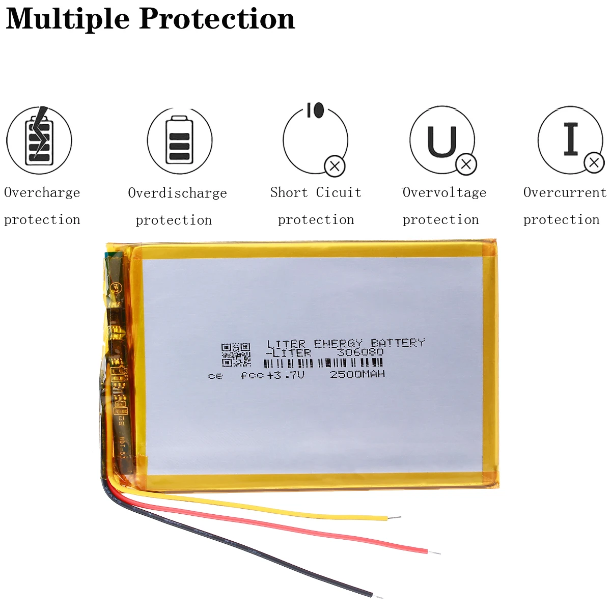 Polymer lithium battery 306080 2500 mah love landing PDA smart tablet computer 3.7 v polymer 3 line
Polymer lithium battery 306080 2500 mah love landing PDA smart tablet computer 3.7 v polymer 3 line
