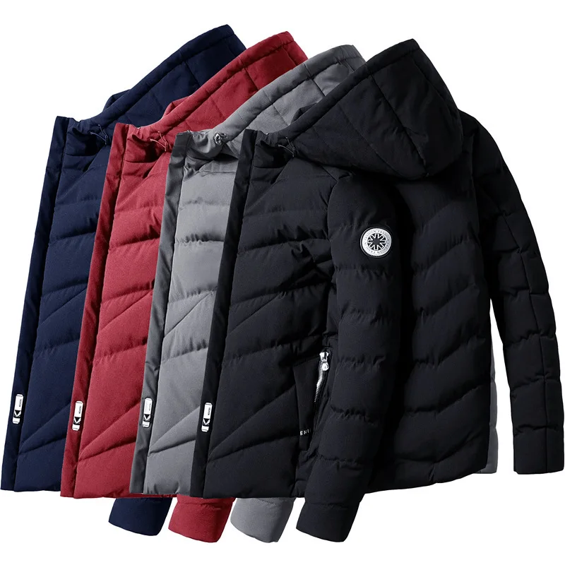 M-4XL Autumn Winter Men's Thick Warm Cotton Coats Youth Trend Slim Hooded Padded Jacket Parkas Male Casual Zipper Tops Outerwear 
M-4XL Autumn Winter Men's Thick Warm Cotton Coats Youth Trend Slim Hooded Padded Jacket Parkas Male Casual Zipper Tops Outerwear
