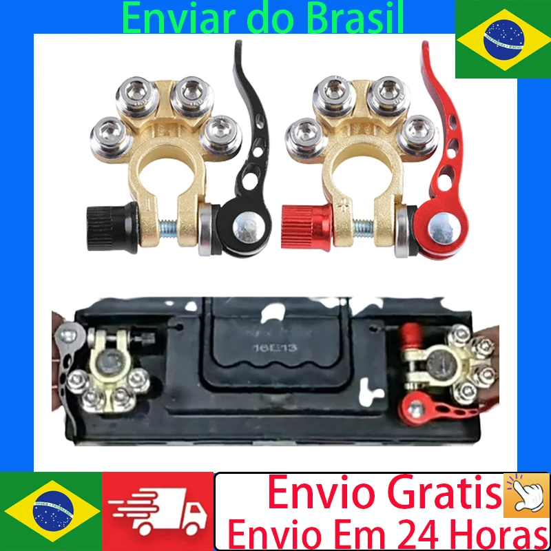 1 Pair Automotive Battery Terminal Wire Cable Clamp Quick Release Connectors Car Auto Accessories 12V 24V Positive & Negative
1 Pair Automotive Battery Terminal Wire Cable Clamp Quick Release Connectors Car Auto Accessories 12V 24V Positive & Negative