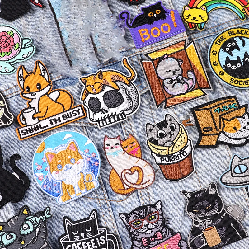 Funny Cat Embroidery Patch Animal Cat Patch Iron On Patches For Clothing Thermoadhesive Patches On Clothes Cartoon Sewing DIY
Funny Cat Embroidery Patch Animal Cat Patch Iron On Patches For Clothing Thermoadhesive Patches On Clothes Cartoon Sewing DIY