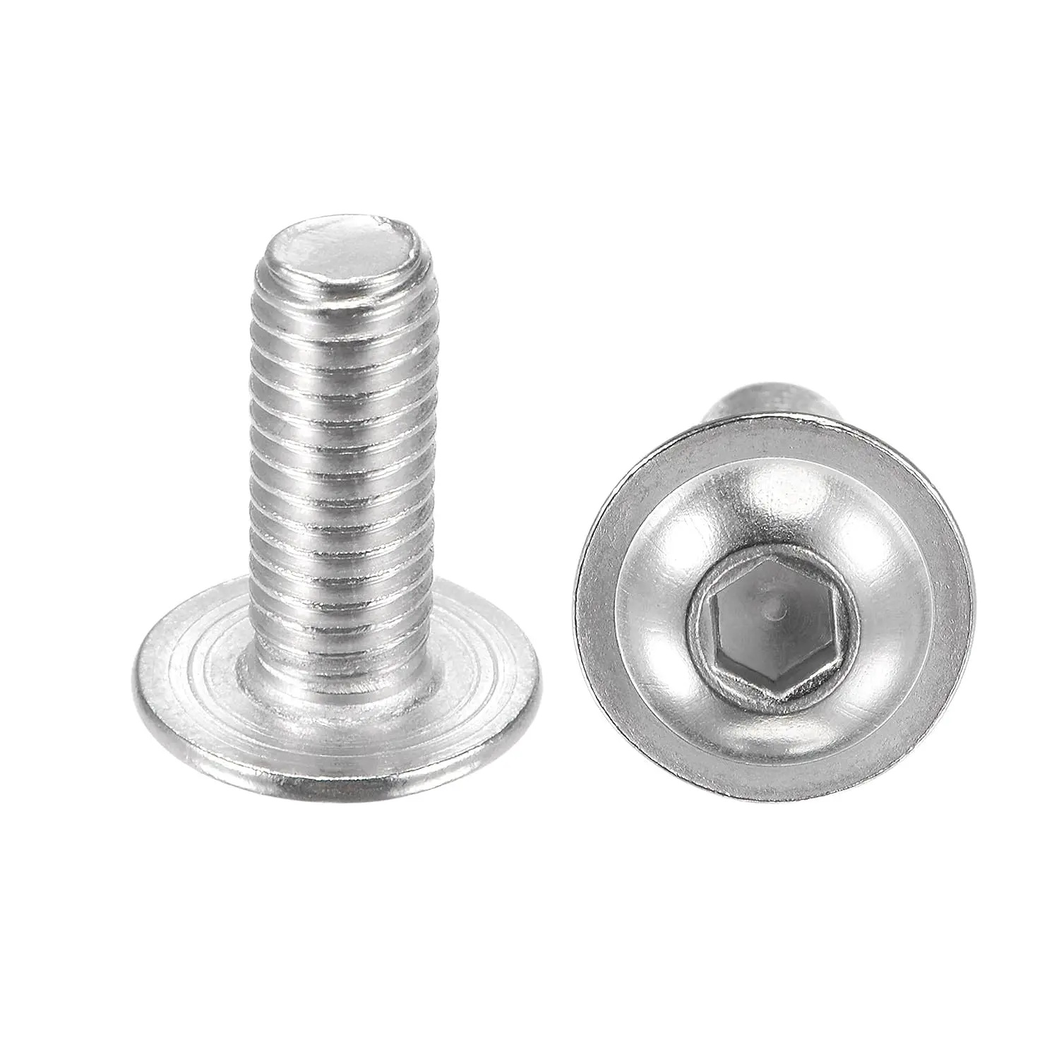 

Flanged Button Head Socket Cap Screws, M8x22mm Hex Socket Drive Screw, 304 Stainless Steel Fasteners Bolts, Fully Threaded Machi
