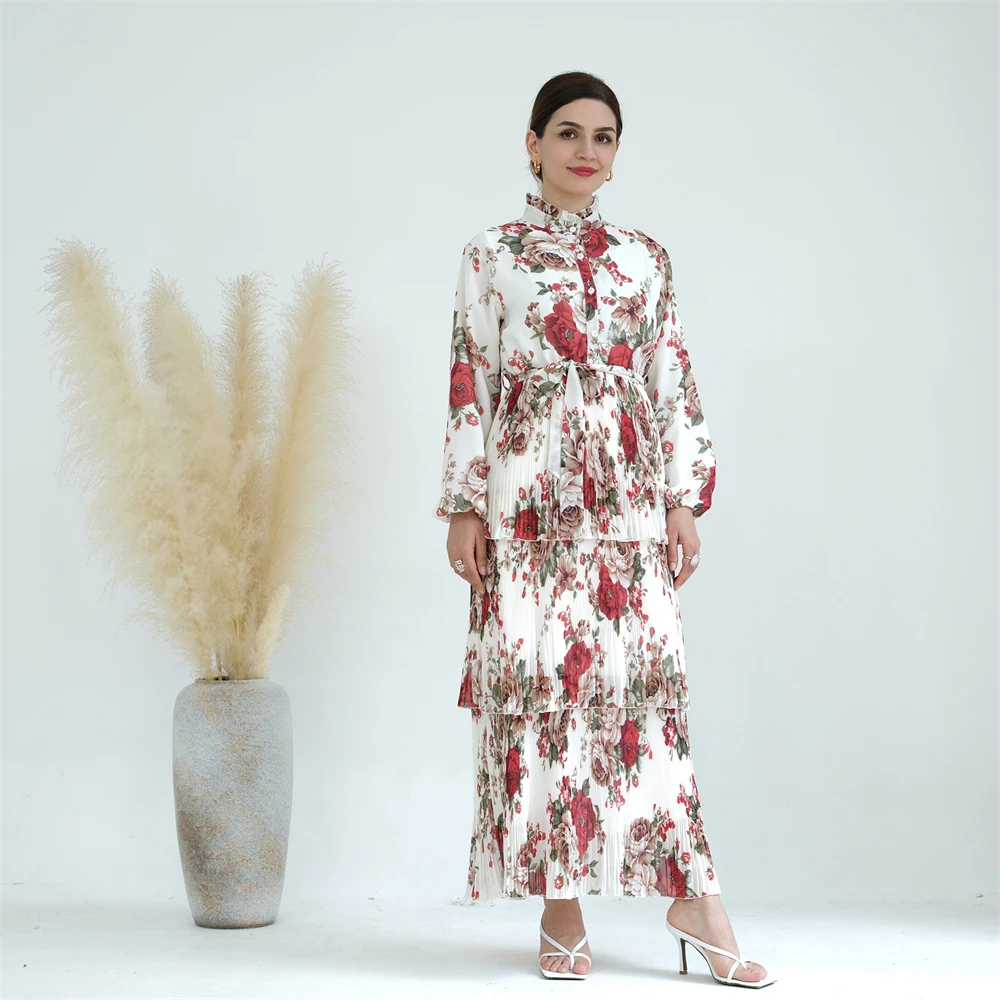 Элегантное шифоновое платье макси для мусульманских женщин, Дубайский турецкий кафтан, плиссированные Многослойные женские платья, платье, абайя, мусульманская одежда, платья 
Элегантное шифоновое платье макси для мусульманских женщин, Дубайский турецкий кафтан, плиссированные Многослойные женские платья, платье, абайя, мусульманская одежда, платья