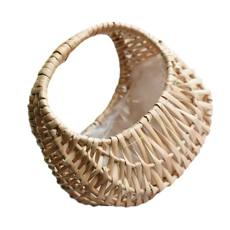 Half Moon Basket Wicker Half Moon Rattan Flower Basket Hand-Held Flower Arrangement Basket Hand-Woven Flower Pot Woven Storage
Half Moon Basket Wicker Half Moon Rattan Flower Basket Hand-Held Flower Arrangement Basket Hand-Woven Flower Pot Woven Storage