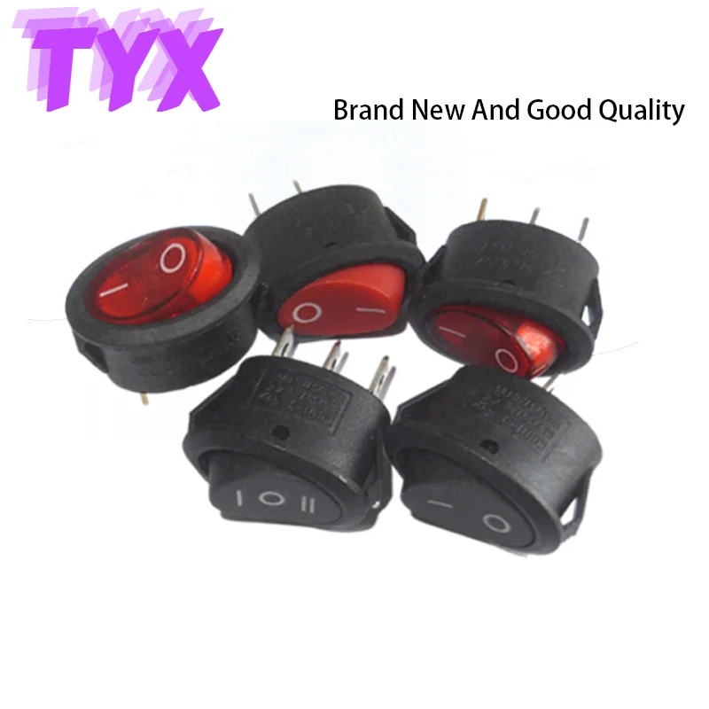 5pcs KCD1 Mini Round Rocker Switch 25*16.5mm 2/3Pin 6A/250VAC Power Button Switch With Light Electric Kettle Power Switch
5pcs KCD1 Mini Round Rocker Switch 25*16.5mm 2/3Pin 6A/250VAC Power Button Switch With Light Electric Kettle Power Switch