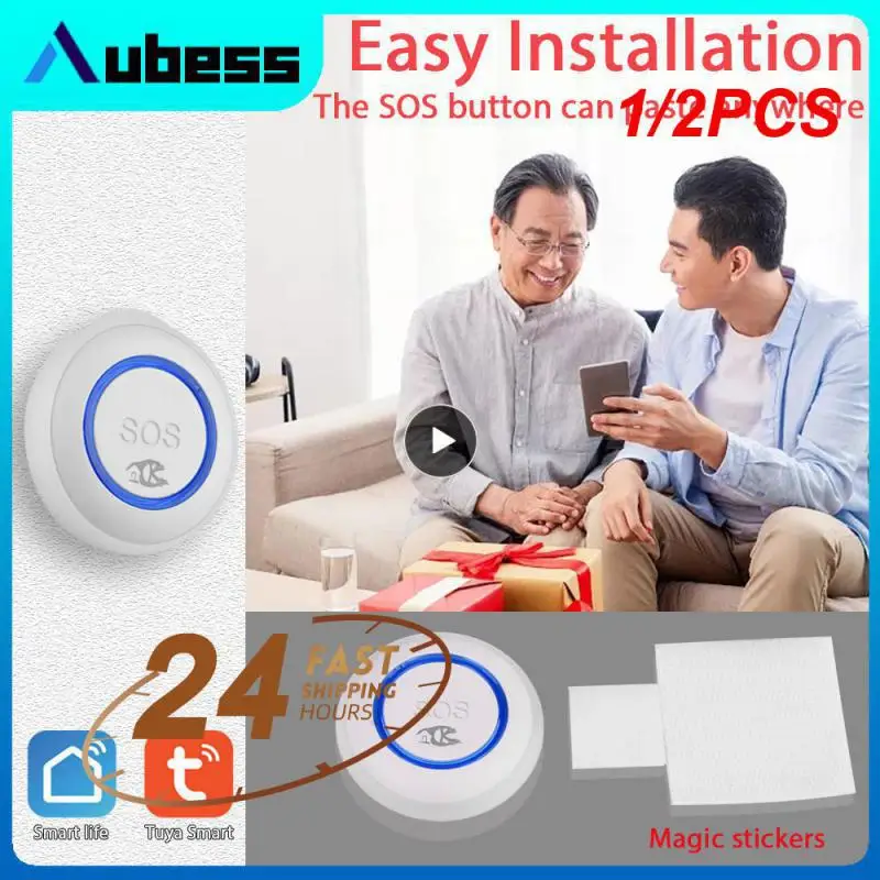 1/2PCS Tuya WiFi SOS Alarm Button Battery Rechargeable Elderly Emergency Panic Button Old Man Personal Self-Defense Smart Life
1/2PCS Tuya WiFi SOS Alarm Button Battery Rechargeable Elderly Emergency Panic Button Old Man Personal Self-Defense Smart Life
