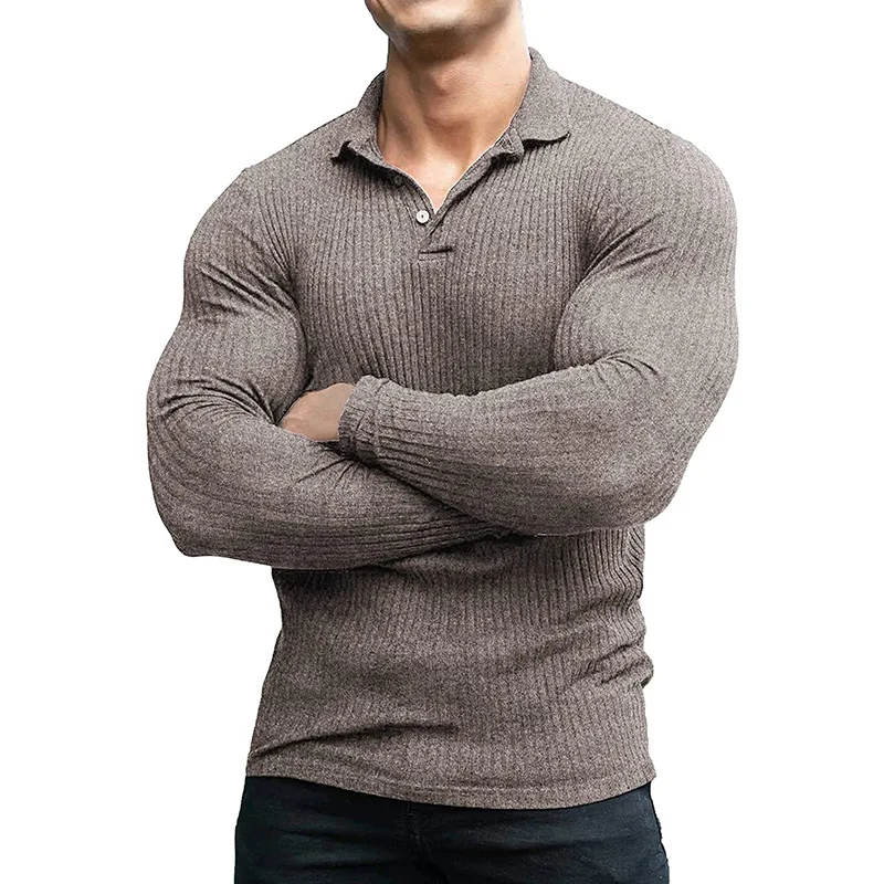 Men T-shirt Spring Autumn Muscle Workout Exercise T-shirt Men Long Sleeve Button Turn-down Collar Slim Training Workout T-shirt
Men T-shirt Spring Autumn Muscle Workout Exercise T-shirt Men Long Sleeve Button Turn-down Collar Slim Training Workout T-shirt