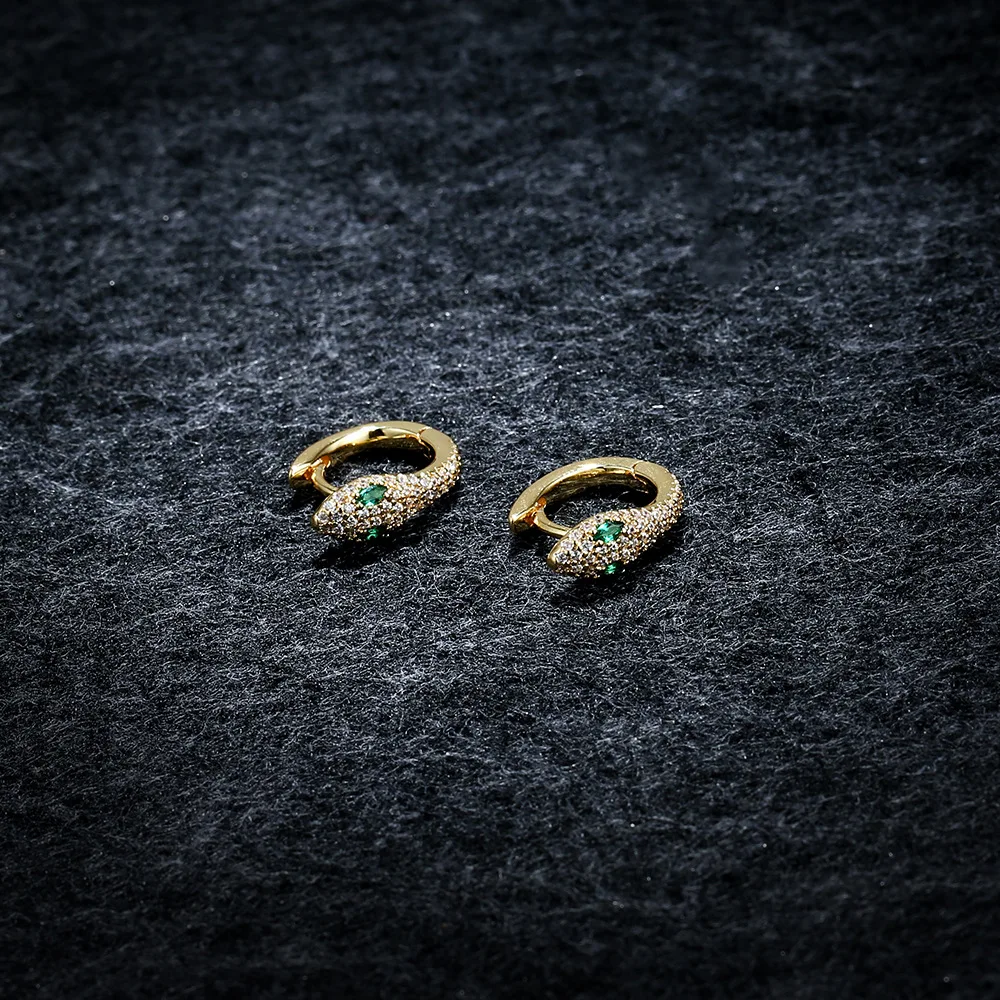 APM STYLE High Quality 925 Sterling Silver Snake Earrings Beautifully Set With Diamond-encrusted Gold Earrings
APM STYLE High Quality 925 Sterling Silver Snake Earrings Beautifully Set With Diamond-encrusted Gold Earrings