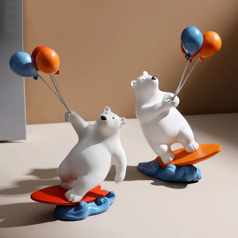 Creative Gift Surfing Balloon Bear Ornament Living Room Study Figurines for Interior Luxury Home Decor Statues Et Sculptures
Creative Gift Surfing Balloon Bear Ornament Living Room Study Figurines for Interior Luxury Home Decor Statues Et Sculptures