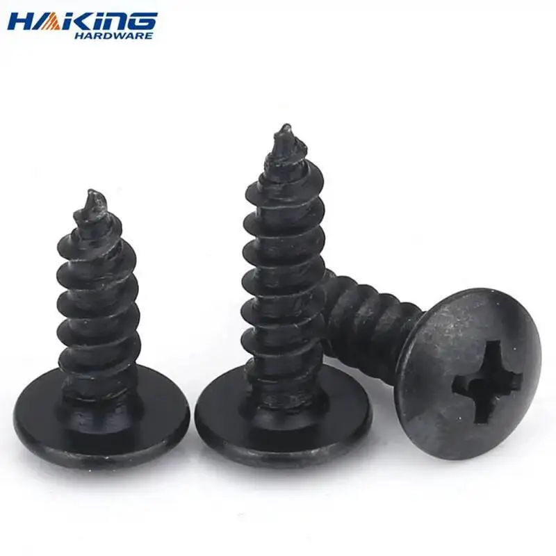 10pcs/lot M2.6 M3 M3.5 M4 M5 BLACK CARBON STEEL Phillips Truss Head Cross Recessed Mushroom Head Self Tapping Screws
10pcs/lot M2.6 M3 M3.5 M4 M5 BLACK CARBON STEEL Phillips Truss Head Cross Recessed Mushroom Head Self Tapping Screws