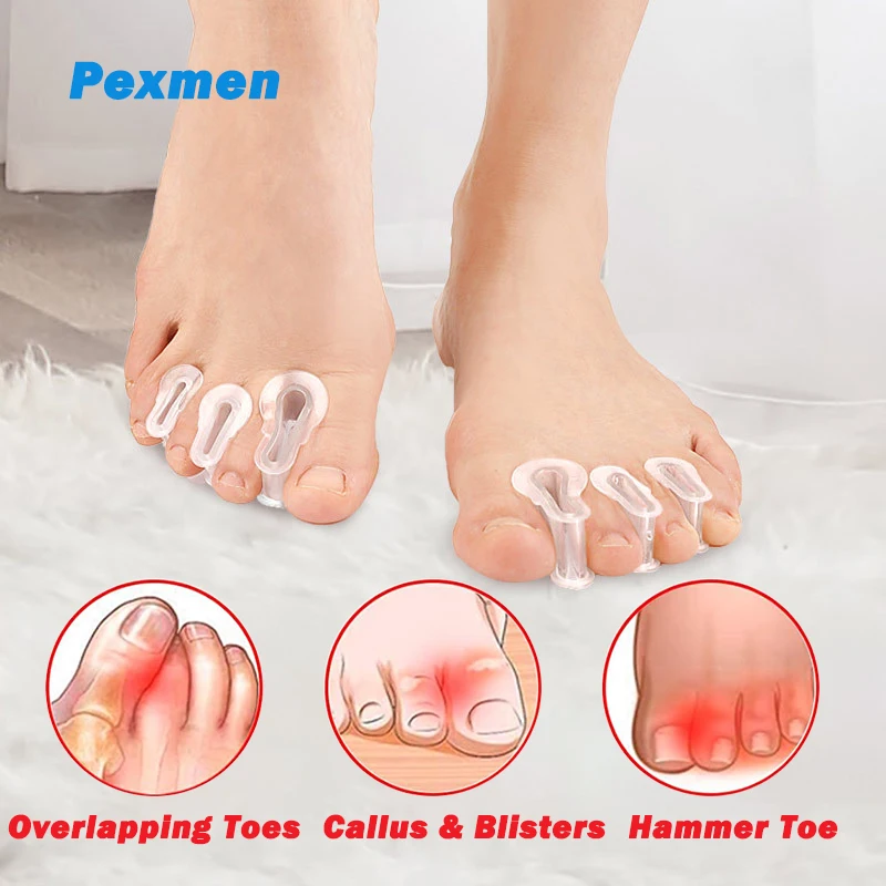 Pexmen 2Pcs Gel Toe Separators to Correct Bunions and Restore Toes to Their Original Shape Bunion Corrector for Men and Women
Pexmen 2Pcs Gel Toe Separators to Correct Bunions and Restore Toes to Their Original Shape Bunion Corrector for Men and Women