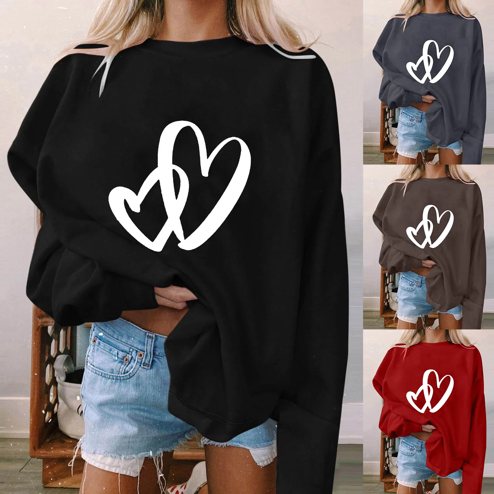 Женский пуловер с принтом «Love», на осень/зиму
Женский пуловер с принтом «Love», на осень/зиму