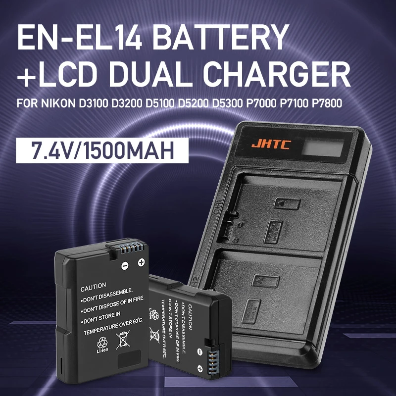 3Pcs 1500mAh Large Capacity EN-EL14 EN EL14 EL14A Battery +LED USB Dual Charger For Nikon ENEL14 D5300 D5200 D3200 D5100 D3100
3Pcs 1500mAh Large Capacity EN-EL14 EN EL14 EL14A Battery +LED USB Dual Charger For Nikon ENEL14 D5300 D5200 D3200 D5100 D3100