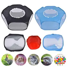 Portable Dog fence Animal Hamster Fence Tent Indoor Outdoor Pet Puppy Playpen for Small Cage With Cover Waterproof Camping House