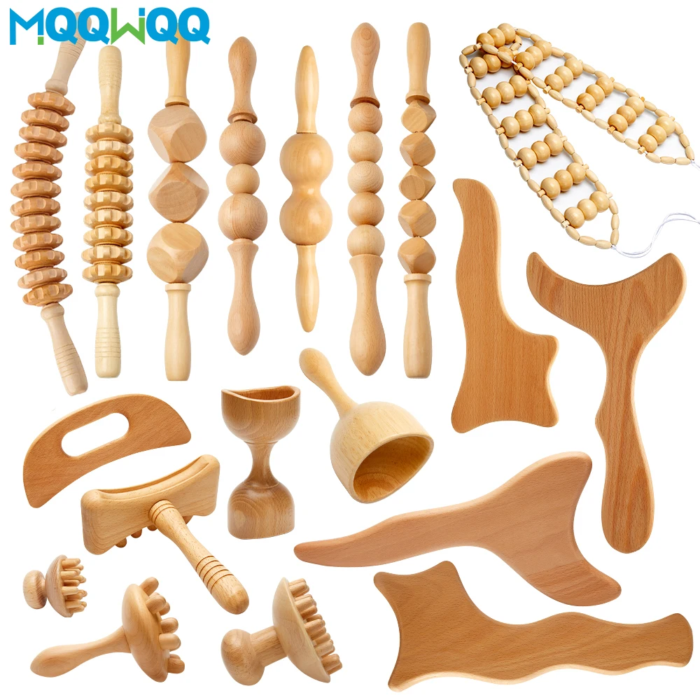 Wood Therapy Massage Roller Stick Anti-Cellulite GuaSha Tool Maderoterapia Colombiana Lymphatic Drainage Trigger Point Massager
Wood Therapy Massage Roller Stick Anti-Cellulite GuaSha Tool Maderoterapia Colombiana Lymphatic Drainage Trigger Point Massager