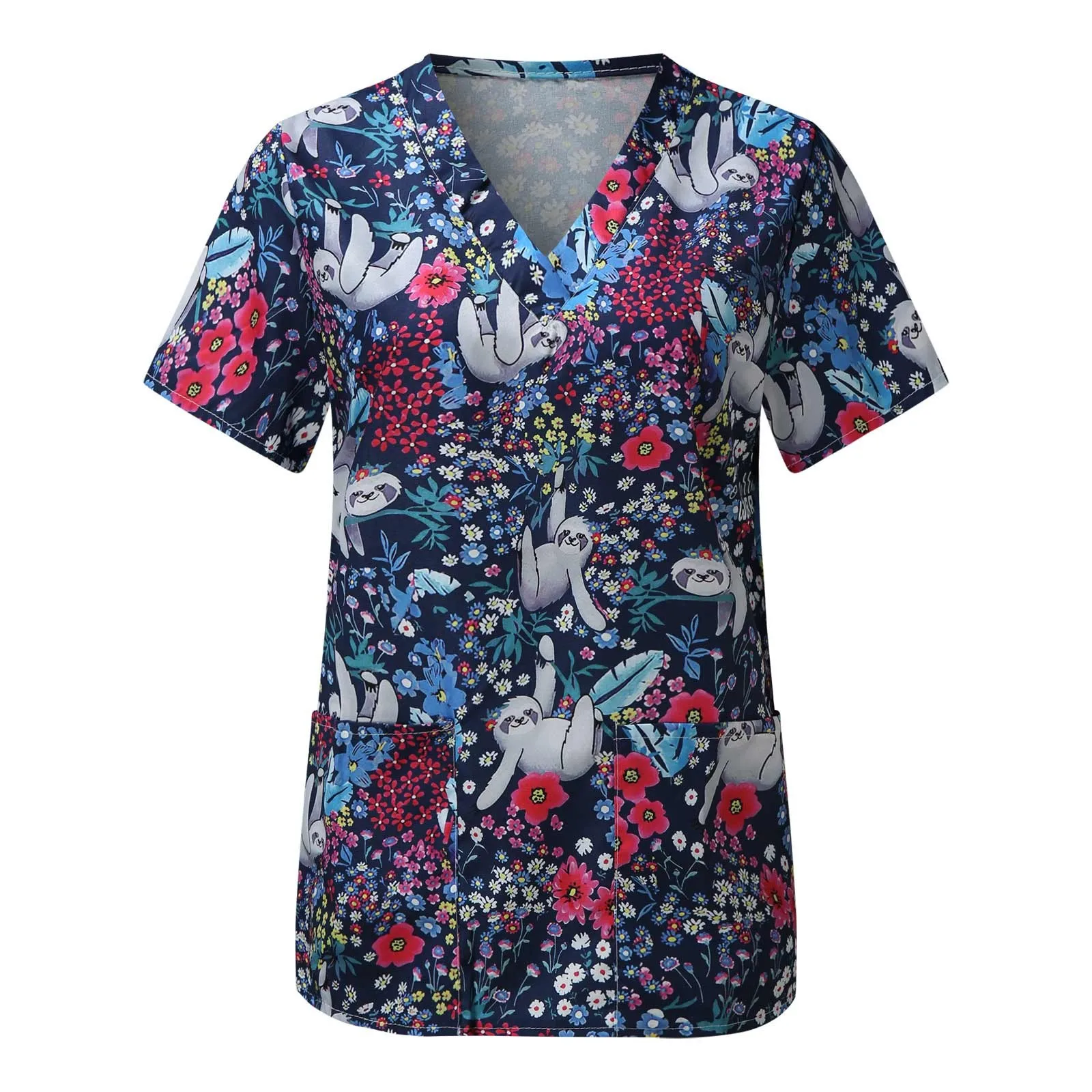 Print Casual Carer V-neck Women Top Sleeve Animal Short Women's Blouse Causal Tops Blouse Trendy Fashion Women 
Print Casual Carer V-neck Women Top Sleeve Animal Short Women's Blouse Causal Tops Blouse Trendy Fashion Women