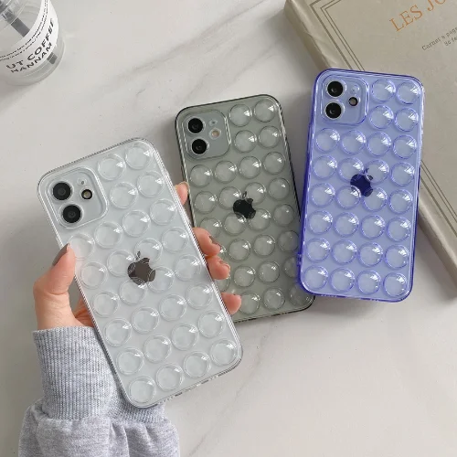 Solid Color Button Bubble Cell Phone Case For iPhone 11 12 Mini Pro Max X XS MAX XR 7 8 6SPlus Transparent Shockproof Back Cover
Solid Color Button Bubble Cell Phone Case For iPhone 11 12 Mini Pro Max X XS MAX XR 7 8 6SPlus Transparent Shockproof Back Cover