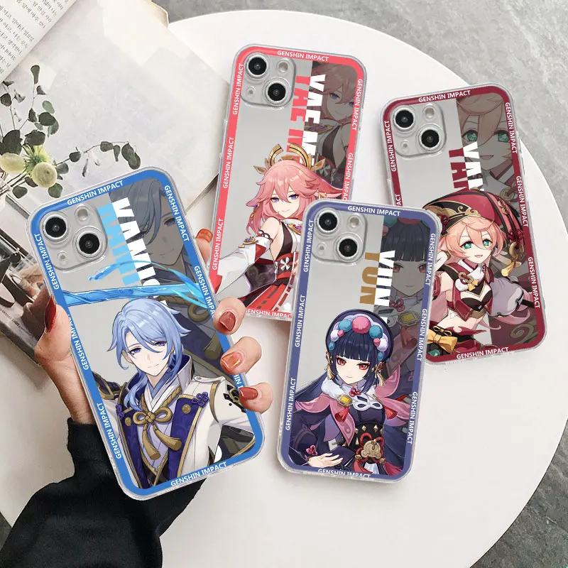 Soft Silicone Case for iPhone 14 13 Pro 12 11 Pro Max Mini XR XS X 8 7 6 6S Plus Clear Phone Cover Genshin Impact Ayato Yun Jin
Soft Silicone Case for iPhone 14 13 Pro 12 11 Pro Max Mini XR XS X 8 7 6 6S Plus Clear Phone Cover Genshin Impact Ayato Yun Jin