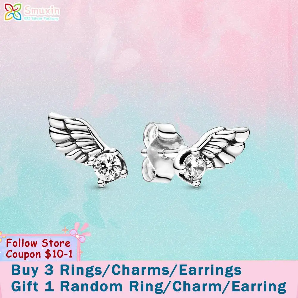 Smuxin 925 Sterling Silver Earrings Sparkling Angel Wing Stud Earrings Cubic Zirconia Statement Stud Earrings Women Earrings
Smuxin 925 Sterling Silver Earrings Sparkling Angel Wing Stud Earrings Cubic Zirconia Statement Stud Earrings Women Earrings
