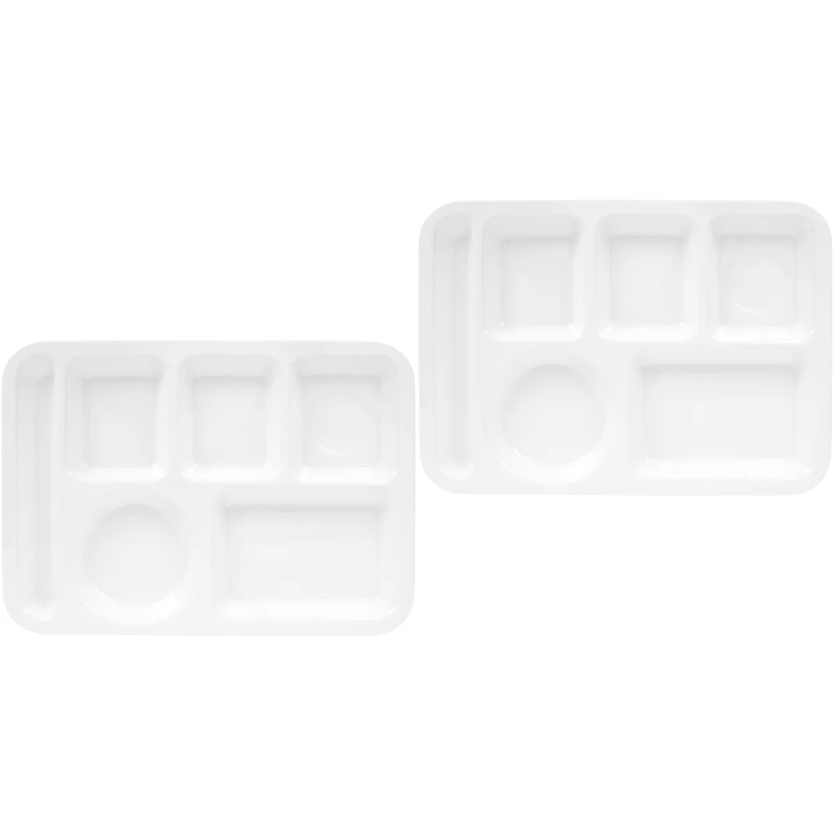 Compartment Plate Plastic Cutlery Food Serving Breakfast Simple Style Household Lunch Plates Dining Hall White Square 
Compartment Plate Plastic Cutlery Food Serving Breakfast Simple Style Household Lunch Plates Dining Hall White Square