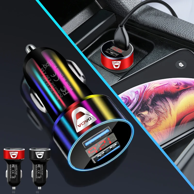 Car Charger Dual USB Digital Display Voltmeter for Dacia Duster Logan Sandero 2 Mcv Sandero MK Cilo Stepway Dokker Car Goods
Car Charger Dual USB Digital Display Voltmeter for Dacia Duster Logan Sandero 2 Mcv Sandero MK Cilo Stepway Dokker Car Goods