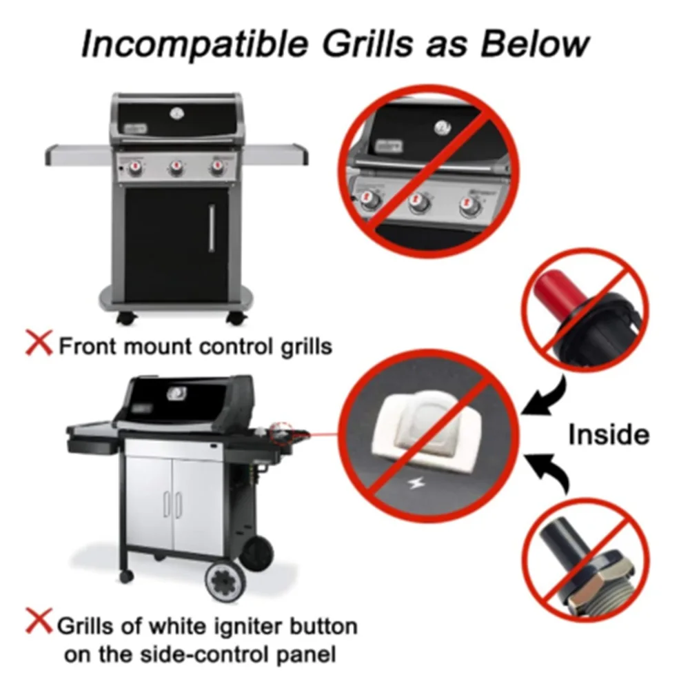 BBQ Grill Ignitor Kit Grill Replacement Parts 1 Set Durable High Quality Reliable Replacement For Weber 1836-32 New
BBQ Grill Ignitor Kit Grill Replacement Parts 1 Set Durable High Quality Reliable Replacement For Weber 1836-32 New