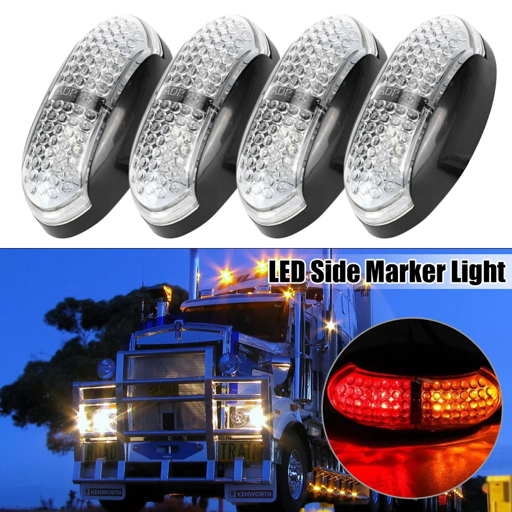 2Pcs LED Side Marker Warning Light for Trailer Trucks Caravan 12V 24V Orange Red Side Marker Light Lamp Parking Lights for Truck
2Pcs LED Side Marker Warning Light for Trailer Trucks Caravan 12V 24V Orange Red Side Marker Light Lamp Parking Lights for Truck