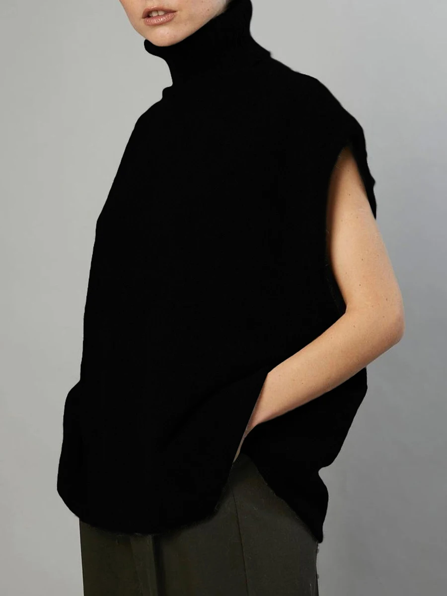 

Women s Sleeveless Turtleneck Sweater Vests - Stylish Ribbed Knit Cami Shirts with Mock Neck for Summer Fashion
