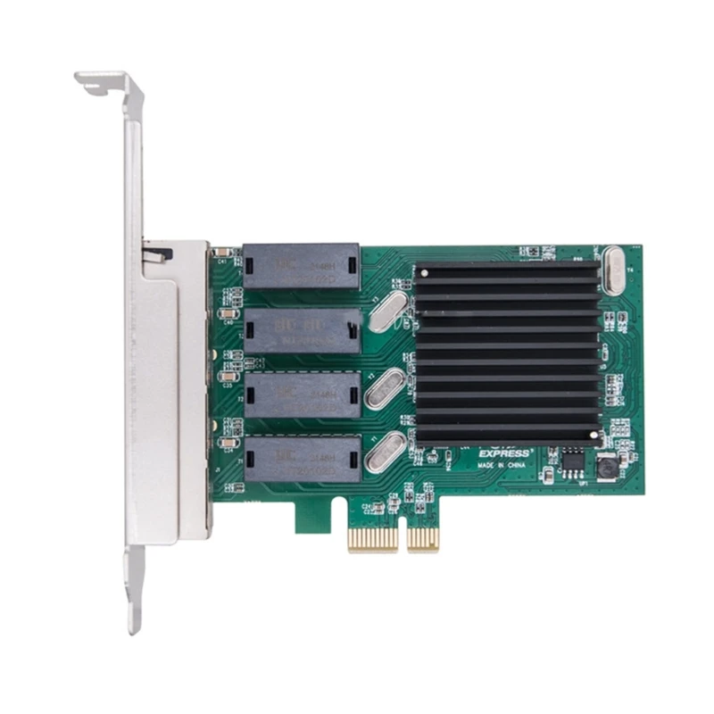 4-портовая гигабитная карта PCIe соответствует базовой спецификации PciExpress 10/100/1000 Автоматическая конфигурация
4-портовая гигабитная карта PCIe соответствует базовой спецификации PciExpress 10/100/1000 Автоматическая конфигурация
