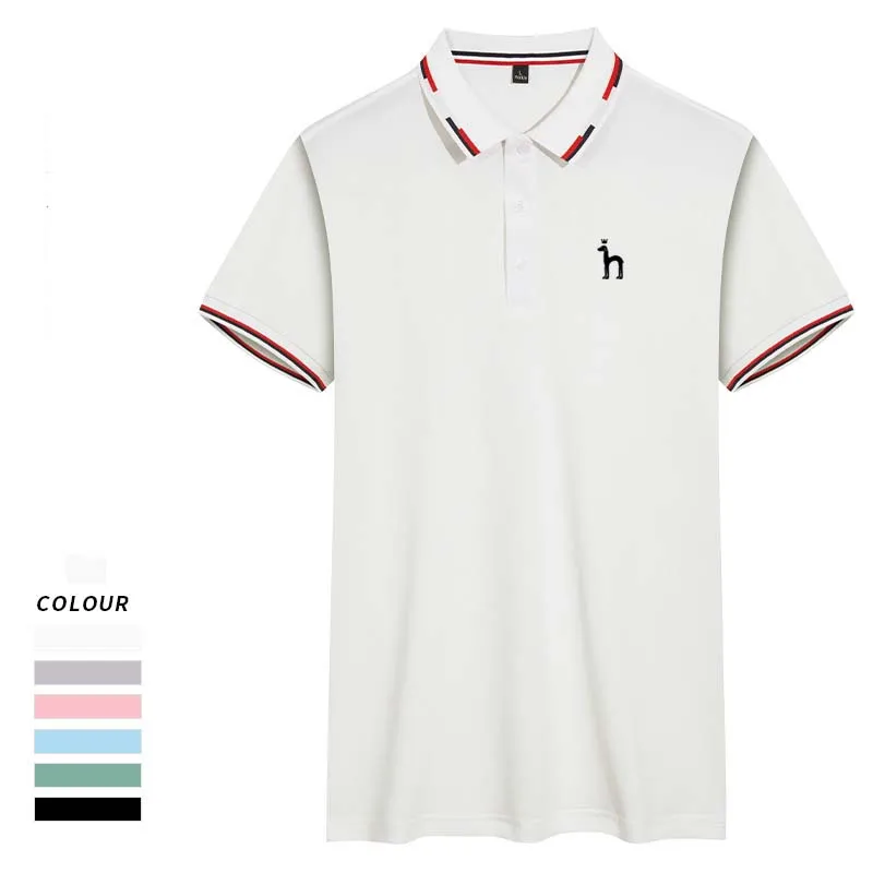 New Men's Solid Polo Golf Wear Shirt Lapel HAZZYS Short Sleeved Men Fashion Summer Thin Casual Loose Top Business Camping Hiking
New Men's Solid Polo Golf Wear Shirt Lapel HAZZYS Short Sleeved Men Fashion Summer Thin Casual Loose Top Business Camping Hiking