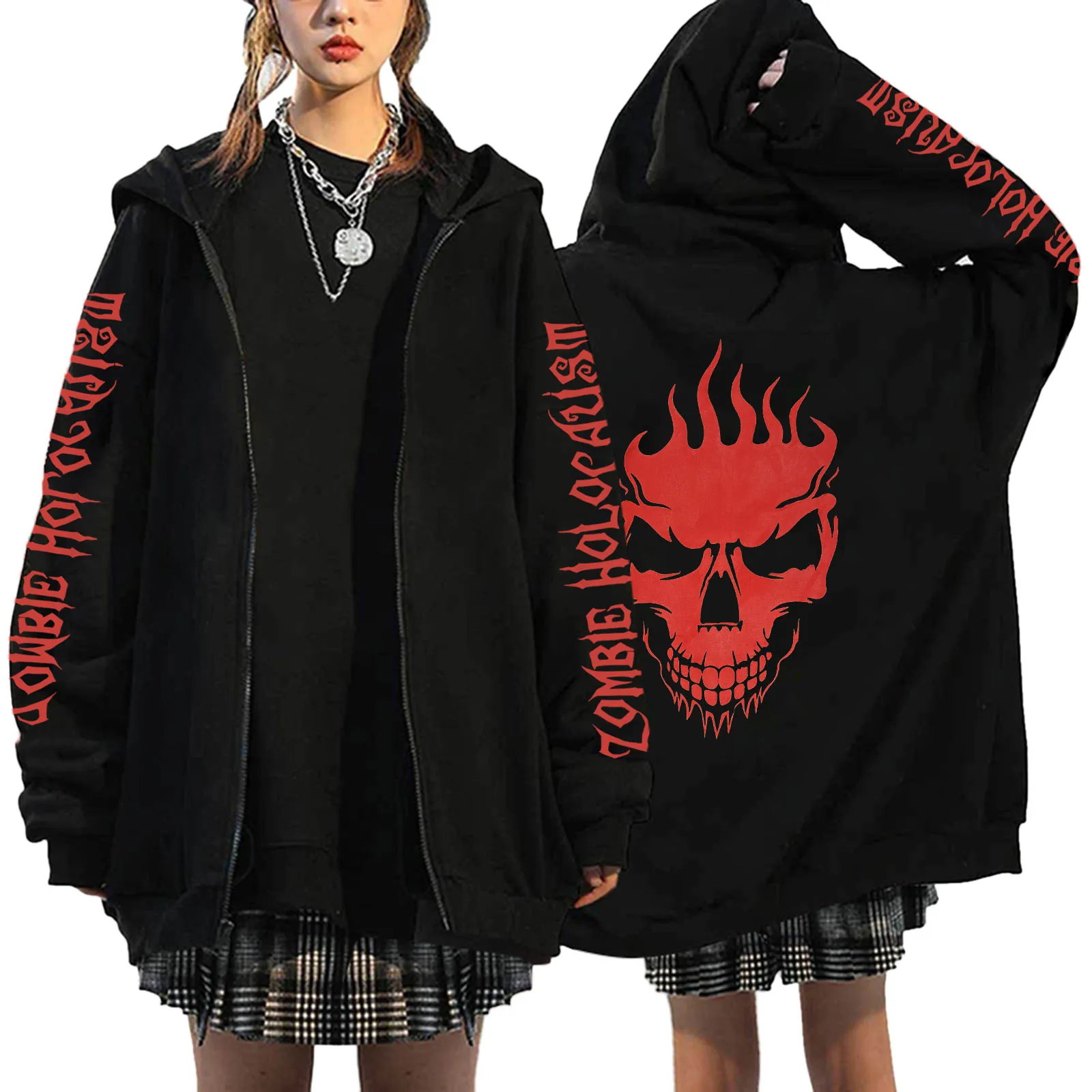 Womens Long Sleeve Hoodie Top Gothic Zip Sweatshirt With Pockets Womens Tall Pullover
Womens Long Sleeve Hoodie Top Gothic Zip Sweatshirt With Pockets Womens Tall Pullover