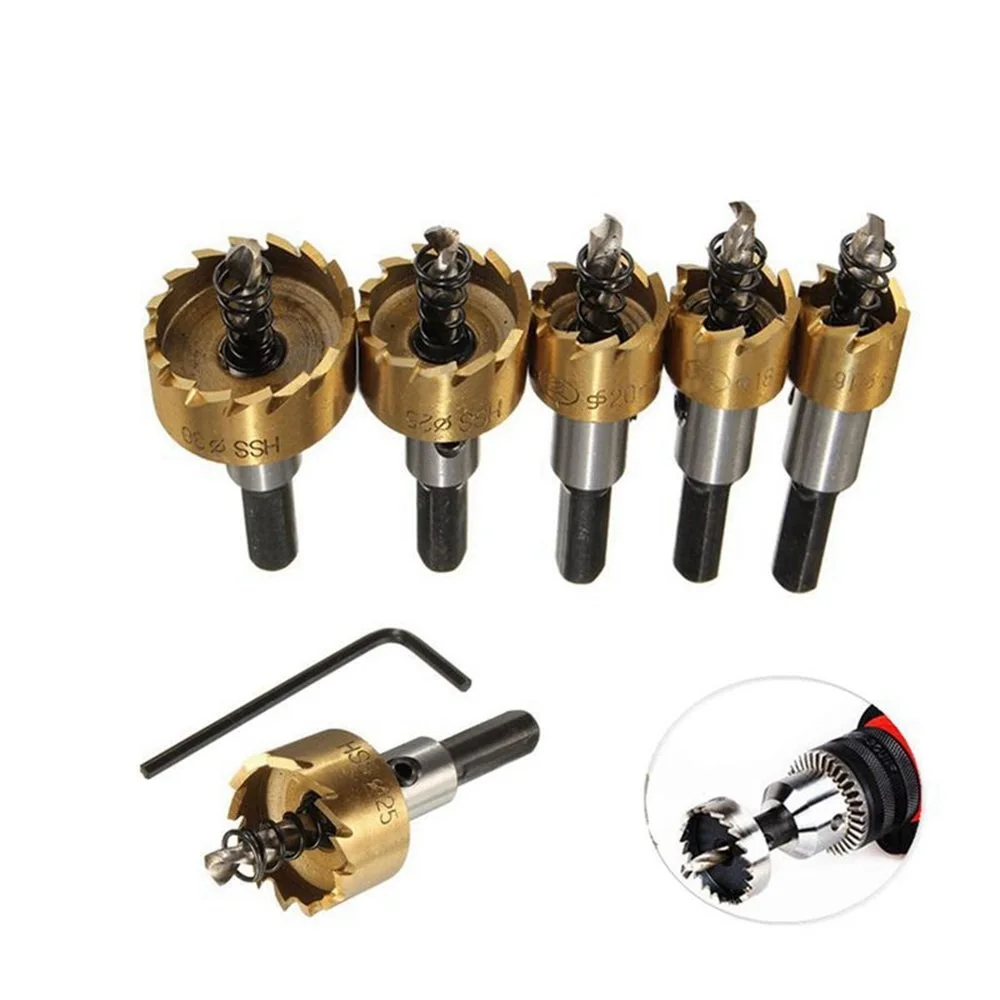 5Pcs Carbide Tip HSS Drill Bit Hole Saw Set Stainless Steel Metal Alloy 16/18.5/20/25/30mm Woodworking Tools
5Pcs Carbide Tip HSS Drill Bit Hole Saw Set Stainless Steel Metal Alloy 16/18.5/20/25/30mm Woodworking Tools