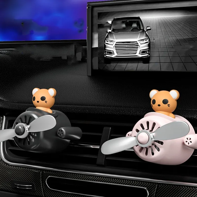 72KM Car Air Freshener Purifier Teddy Bear Auto Accesorios Interior Perfume Diffuser Pilot Rotating Propeller Outlet Fragrance
72KM Car Air Freshener Purifier Teddy Bear Auto Accesorios Interior Perfume Diffuser Pilot Rotating Propeller Outlet Fragrance