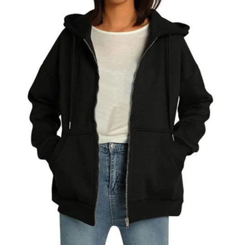 Front Open Hoodies with Pocket Thick Zipper Sweatshirt Drawstring Hood Long Sleeve Short Coat Loose Baggy for Women Girls FS99
Front Open Hoodies with Pocket Thick Zipper Sweatshirt Drawstring Hood Long Sleeve Short Coat Loose Baggy for Women Girls FS99