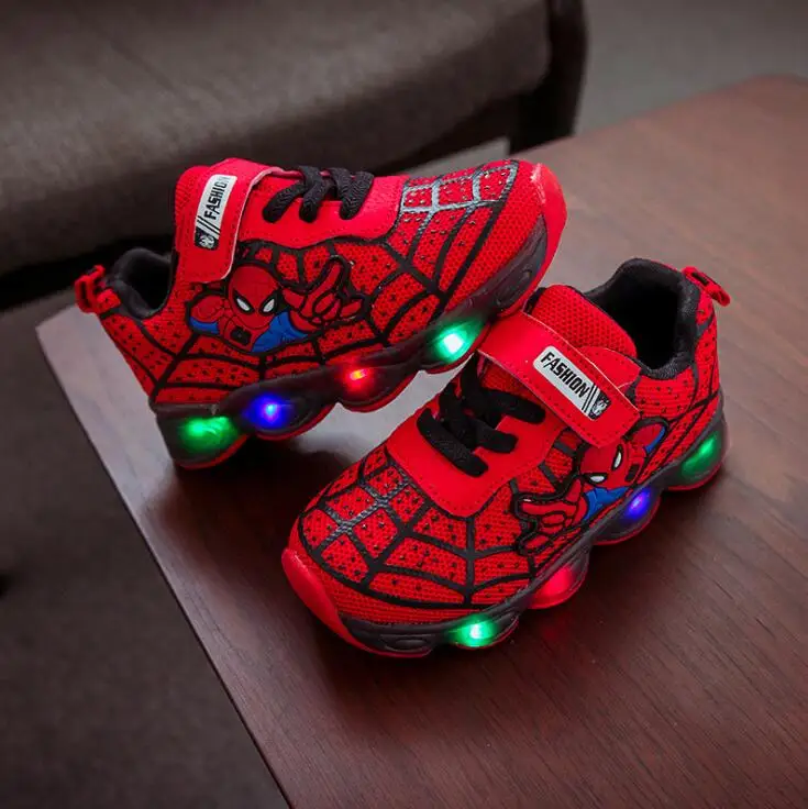 kids Spiderman Glowing sneakers shoes girls boys sport running breatherable children baby kids Led shoes baby toddler sneakers
kids Spiderman Glowing sneakers shoes girls boys sport running breatherable children baby kids Led shoes baby toddler sneakers