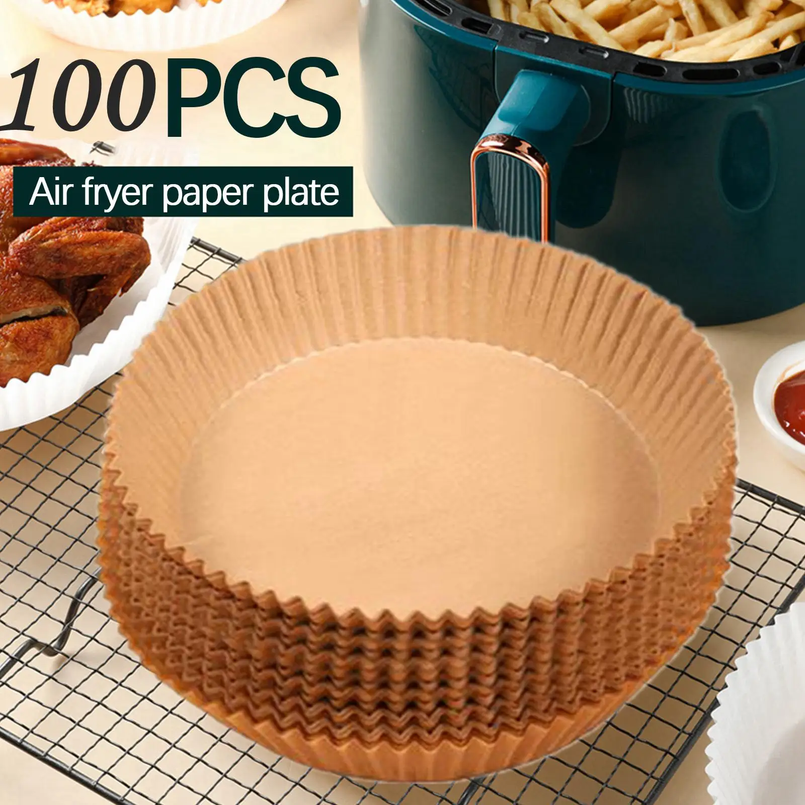 

200 Pieces Round Parchment Paper for Baking Non Stick Oilproof for Grilling