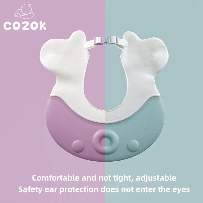 

COZOK Детская шапочка для шампуня, водонепроницаемая Регулируемая Шапочка для защиты глаз и ушей, удобная детская шапочка для ванны с осьминогом, товары для купания