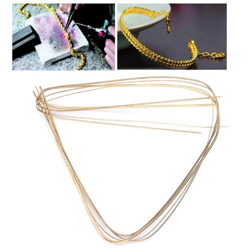 10pcs 50cm 1.64ft 0.5mm Diameter Silver Welding Rods Kit Silver-copper Alloy Gold Soldering Wire For Jewelry Repair Welding Part
10pcs 50cm 1.64ft 0.5mm Diameter Silver Welding Rods Kit Silver-copper Alloy Gold Soldering Wire For Jewelry Repair Welding Part