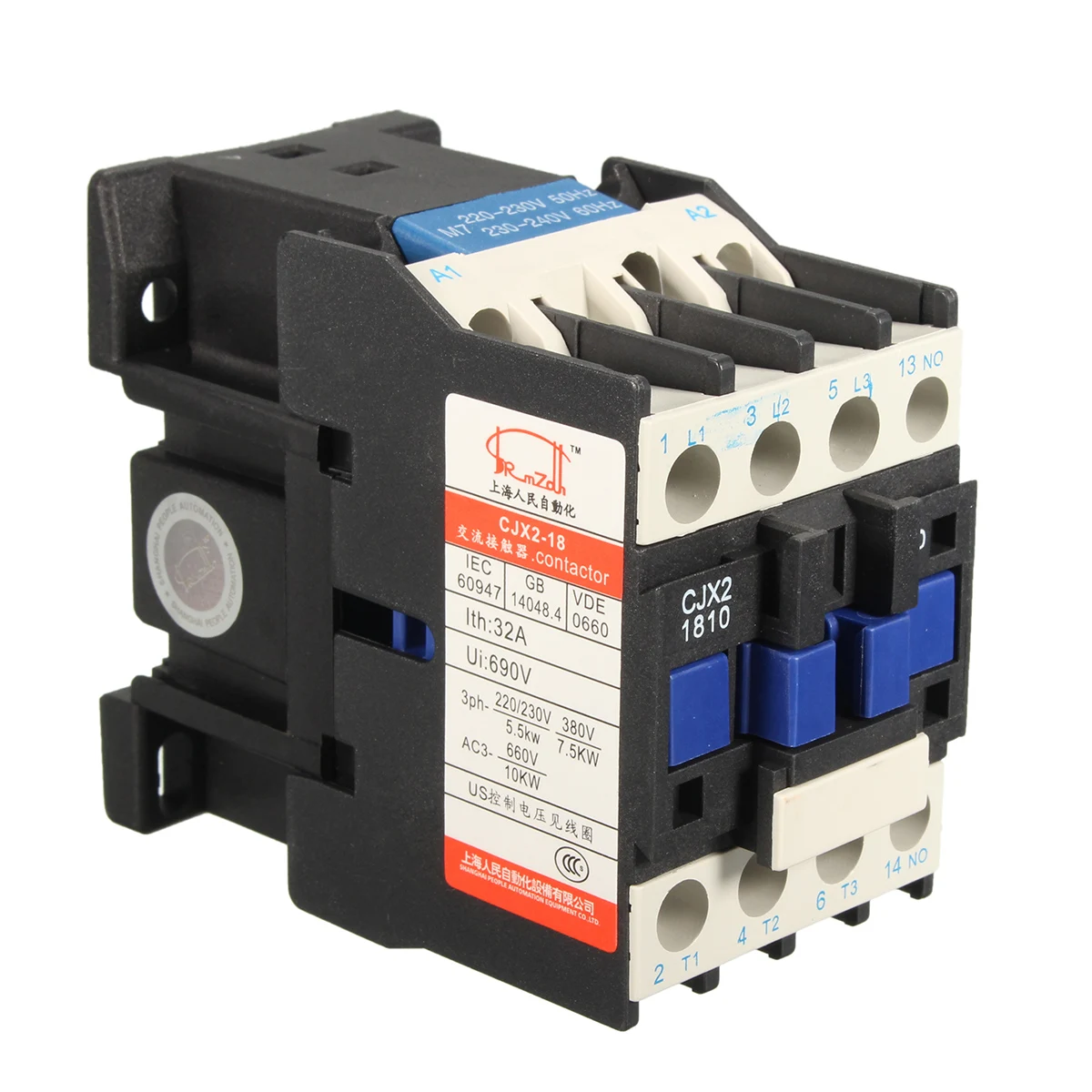 Контактор переменного тока AC220V катушка 32A 3-фазный 1NO 50/60Гц реле стартера двигателя LC1 D1810
Контактор переменного тока AC220V катушка 32A 3-фазный 1NO 50/60Гц реле стартера двигателя LC1 D1810