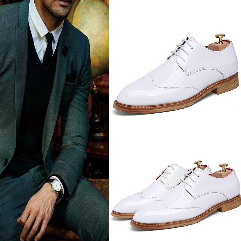 White derby shoes dress shoes wedding shoes groom leather shoes meeting shoes water proof business office shoes lace up shoes
White derby shoes dress shoes wedding shoes groom leather shoes meeting shoes water proof business office shoes lace up shoes