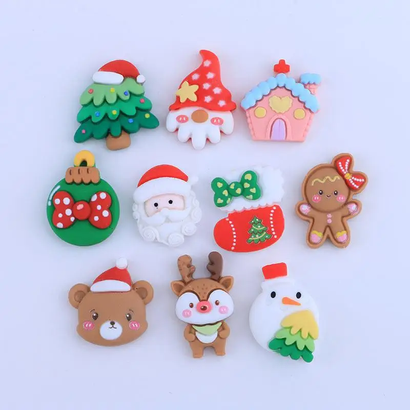 Cartoon Christmas Kawaii Flatback Resin Cabochon New Year's Gift Decoration Crafts DIY Scrapbooking Accesories 
Cartoon Christmas Kawaii Flatback Resin Cabochon New Year's Gift Decoration Crafts DIY Scrapbooking Accesories