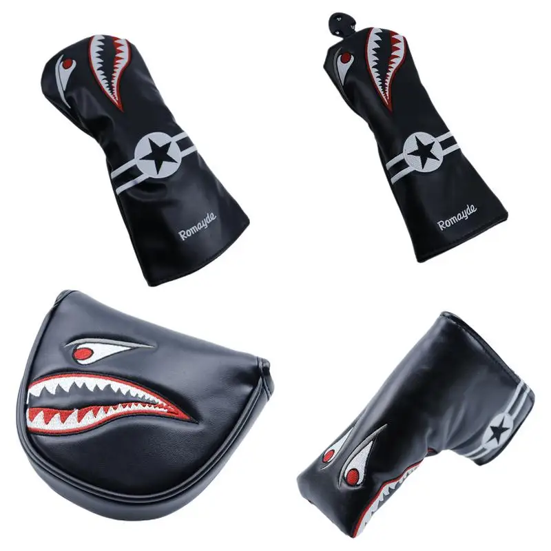 Golf Club PU Leather Head Cover Shark Mallet Putter Cover for Wood Club Driver Fairway Wood Golf Clubs Protective Sleeve
Golf Club PU Leather Head Cover Shark Mallet Putter Cover for Wood Club Driver Fairway Wood Golf Clubs Protective Sleeve