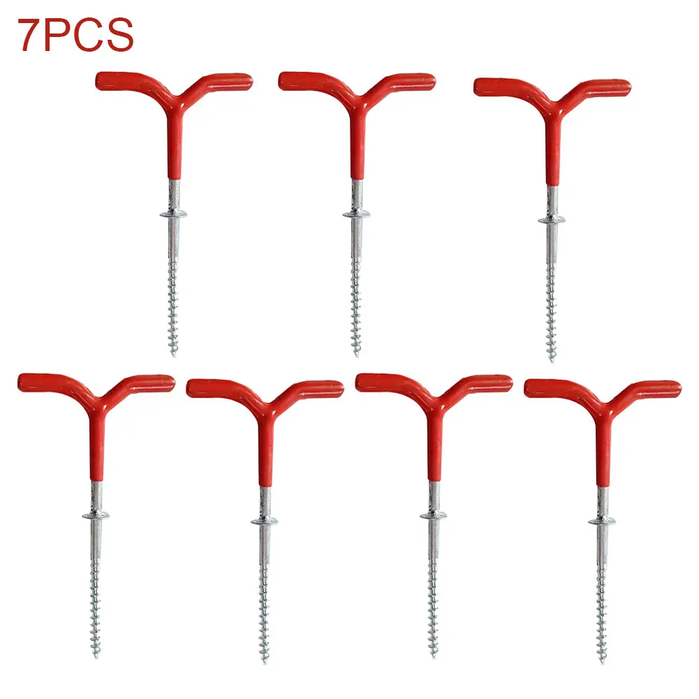 7pcs Nails Bracket Rod Storage For Tent Climbing Drill Hole Ice Screw Portable Ergonomic Winter Fishing V Shaped Handle Spiral
7pcs Nails Bracket Rod Storage For Tent Climbing Drill Hole Ice Screw Portable Ergonomic Winter Fishing V Shaped Handle Spiral