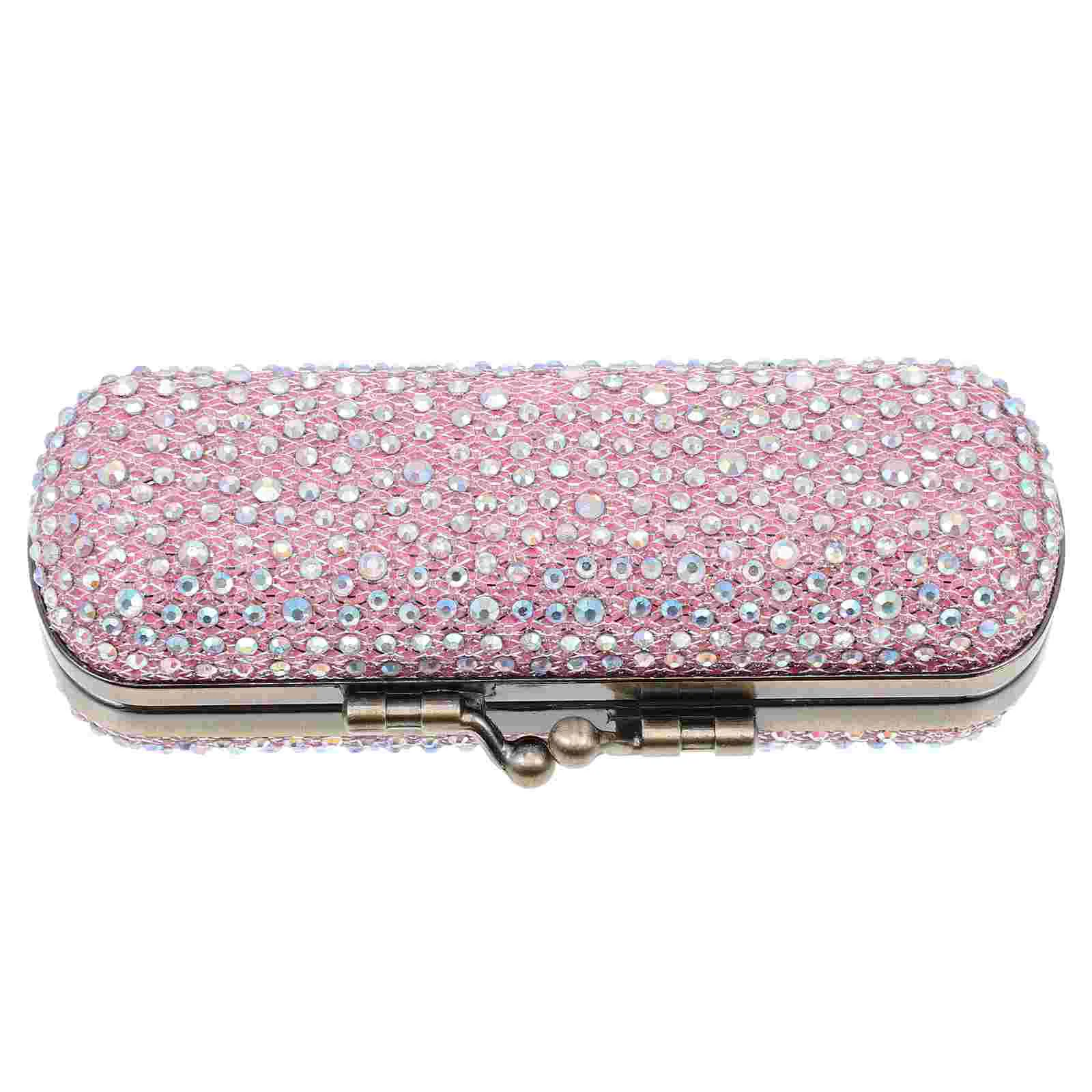 Lipstick Holder Case Box Rhinestone Crystal Mirror Forpurse Storage Container Lip Gloss Clip Holding Organizer Vintage Glitter 
Lipstick Holder Case Box Rhinestone Crystal Mirror Forpurse Storage Container Lip Gloss Clip Holding Organizer Vintage Glitter