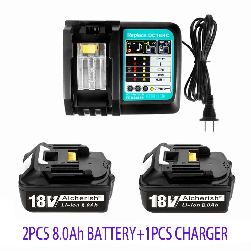 Makita 18V 8000mAh BL1830 BL1840 BL185 Use The Latest Version Of 8Ah Lithium Ion Rechargeable Battery DC18RC DC18SF Li-ion
Makita 18V 8000mAh BL1830 BL1840 BL185 Use The Latest Version Of 8Ah Lithium Ion Rechargeable Battery DC18RC DC18SF Li-ion
