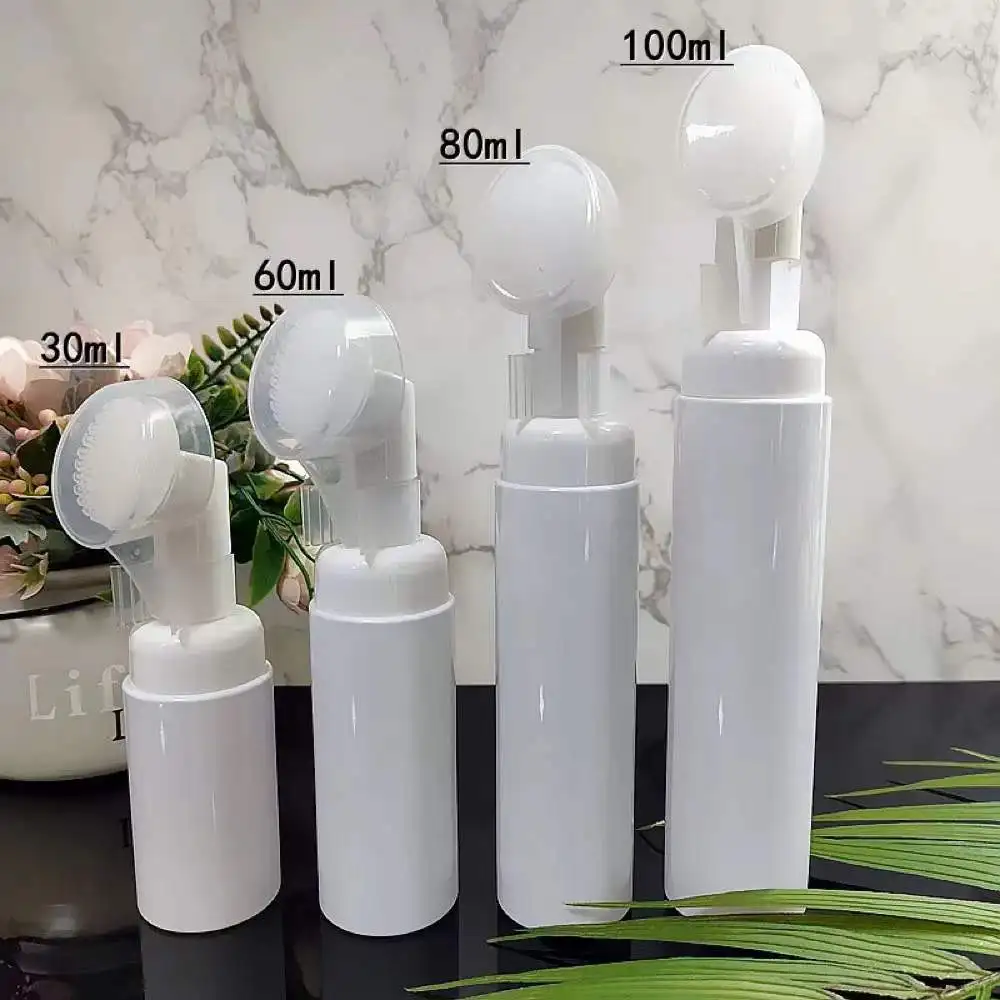 30ML 60ML Reusable Foam Dispenser Contains Cleaning Silicone Brush Head Soap Mousse Plastic Bottle Portable Makeup Tool 
30ML 60ML Reusable Foam Dispenser Contains Cleaning Silicone Brush Head Soap Mousse Plastic Bottle Portable Makeup Tool