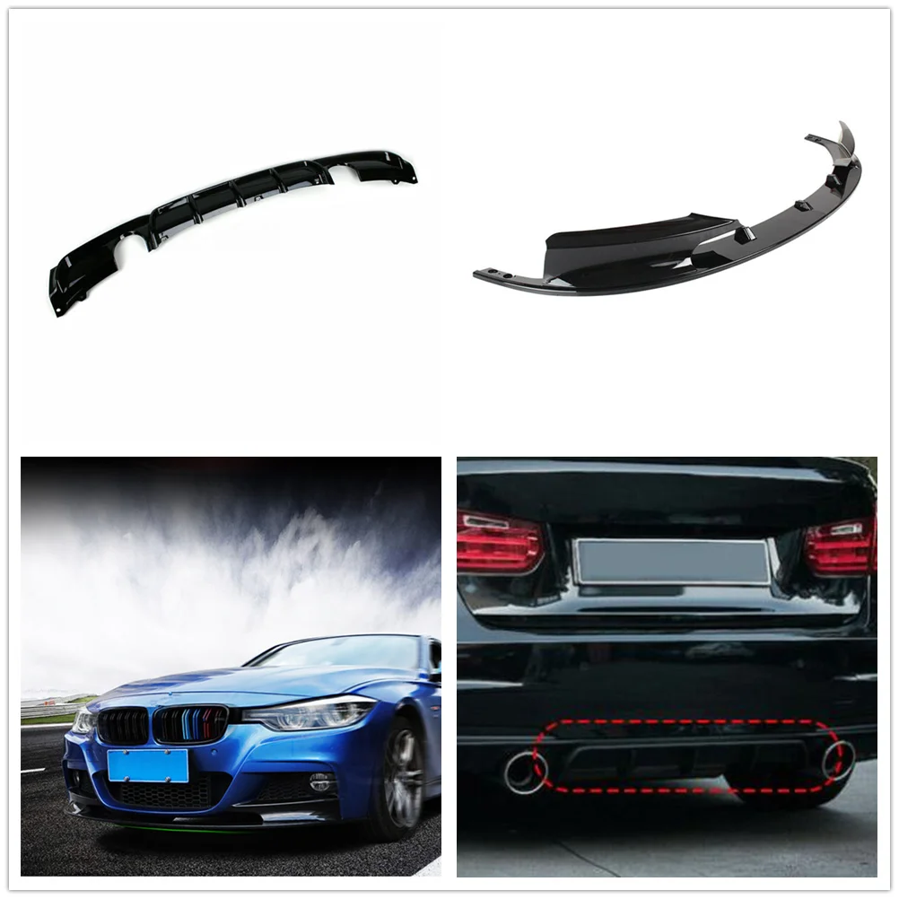 For BMW F30 3 Series 320i 335i 2012-2018 M Sport Matte Black Rear Diffuser+Front Bumper Spoiler Lip Car Splitter Blade Body Kit
For BMW F30 3 Series 320i 335i 2012-2018 M Sport Matte Black Rear Diffuser+Front Bumper Spoiler Lip Car Splitter Blade Body Kit