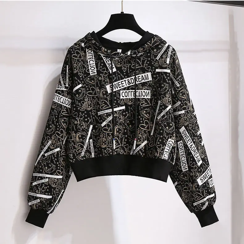 Woman Clothes Spring And Autumn New Youth Hooded Long-Sleeved Pullover Loose Thin Drawstring Print All-Match Hoodies
Woman Clothes Spring And Autumn New Youth Hooded Long-Sleeved Pullover Loose Thin Drawstring Print All-Match Hoodies