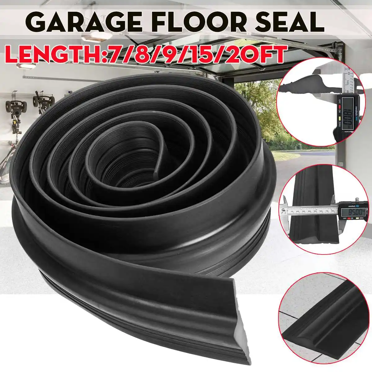 7/8/9/15/20ft 85x18mm Garage Door Bottom Seal Strip Weatherstrip Door Edge Rubber Sealing Strip Dust-proof Waterproof
7/8/9/15/20ft 85x18mm Garage Door Bottom Seal Strip Weatherstrip Door Edge Rubber Sealing Strip Dust-proof Waterproof