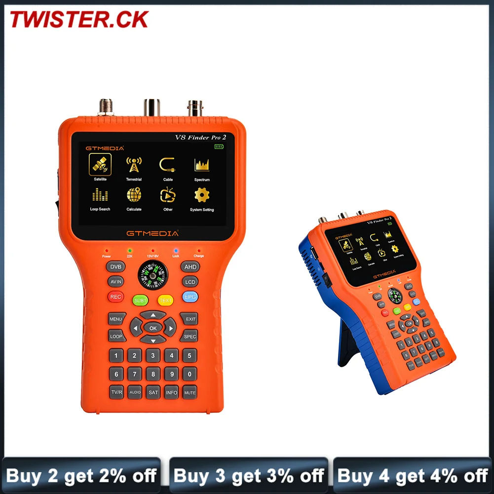 Счетчик спутникового сигнала GTMEDIA V8 Finder Pro2 со встроенной батареей 4000 мАч, HD 4,3 "ЖК-дисплей для Φ/S/T2/T/C/DVB-S2/MPEG-2
Счетчик спутникового сигнала GTMEDIA V8 Finder Pro2 со встроенной батареей 4000 мАч, HD 4,3 "ЖК-дисплей для Φ/S/T2/T/C/DVB-S2/MPEG-2